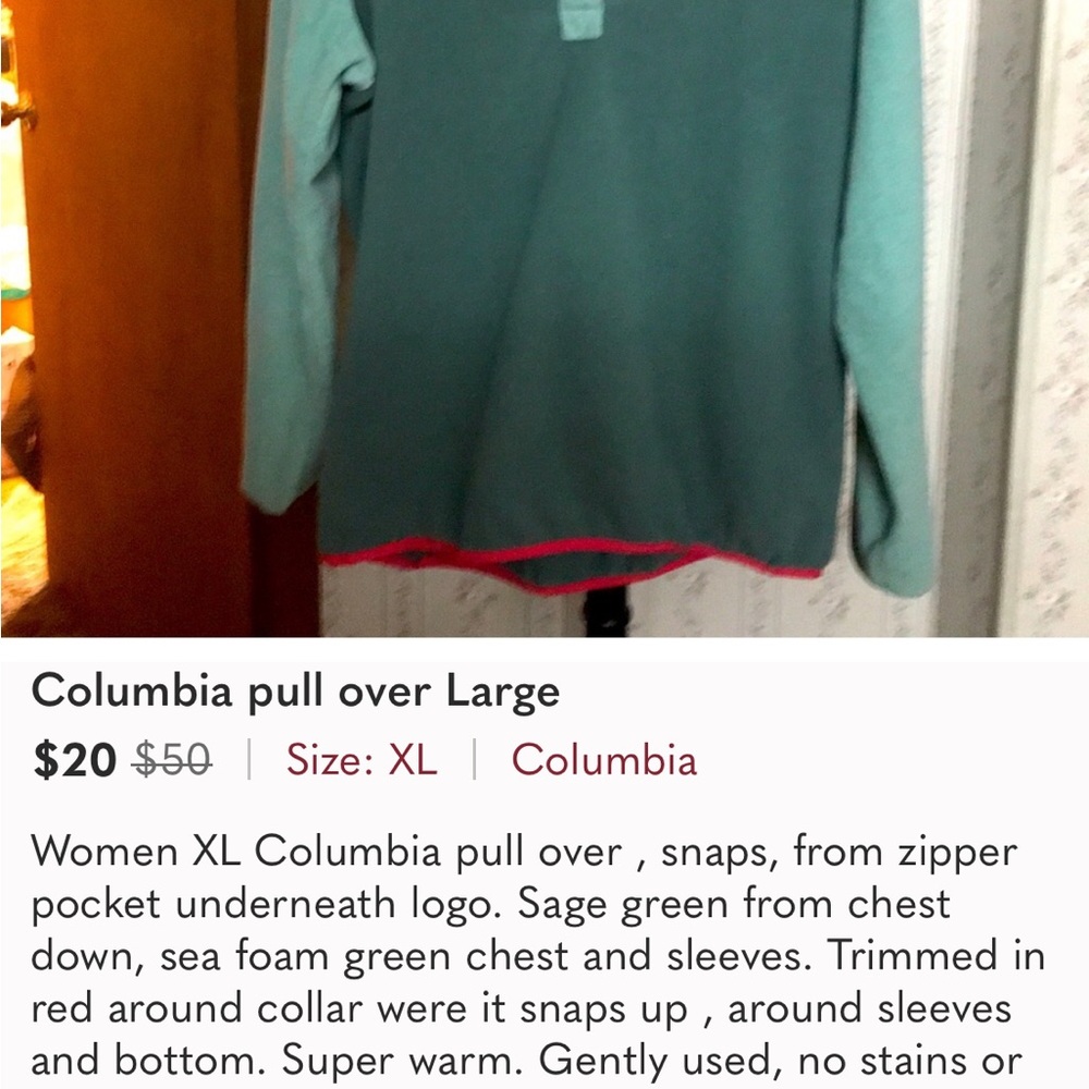 Columbia Sage Green Women's Sweater